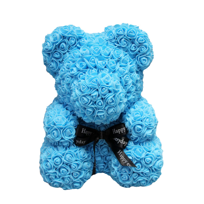 tiffany blue rose teddy bear